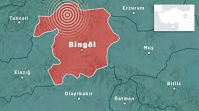 Bingöl'de 4 büyüklüğünde deprem