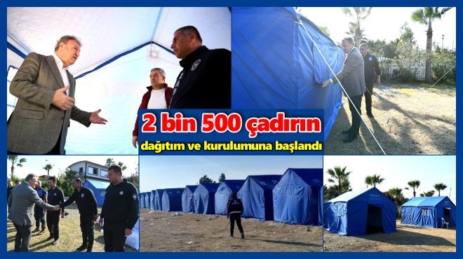 BORNOVA BELEDİYESİ'NİN ÇADIRLARI DEPREM BÖLGESİNDE