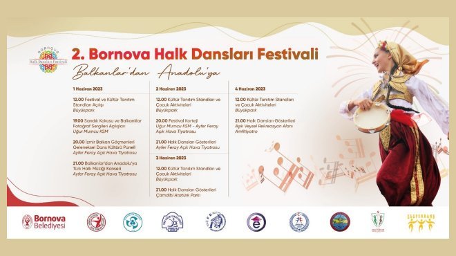 BORNOVA'DA 2. HALK DANSLARI FESTİVALİ BAŞLIYOR