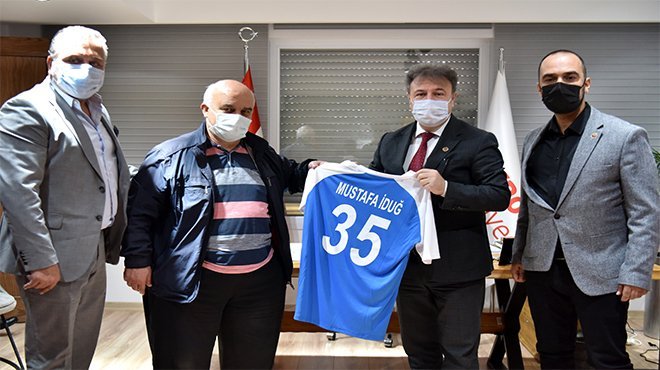 Bornova Kulüpler Birliği yeni yönetimden  Başkan İduğ’a ziyaret