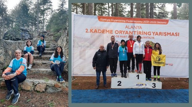 Bostanlıspor oryantiringde Türkiye ikincisi