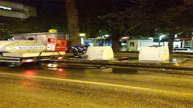  Buca Belediyesi’nden 7/24 temizlik mesaisi