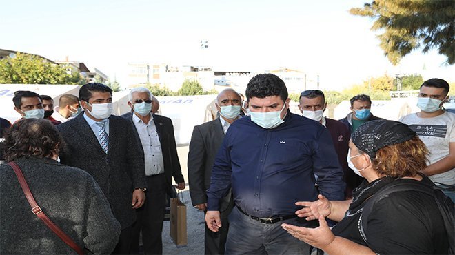 Buca Belediyesi’nden çadır kentte hijyen önlemleri