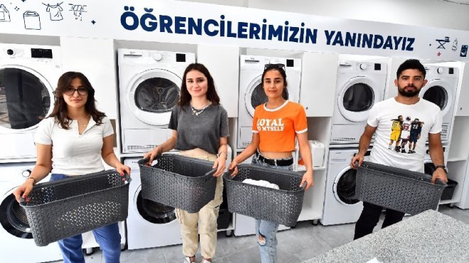 Büyükşehir’den üniversite öğrencilerine ücretsiz çamaşırhane hizmeti
