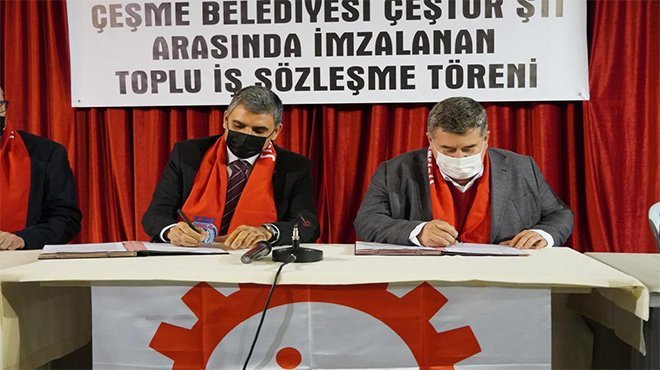 Çeşme’de işçilerin Toplu İş Sözleşmesi sevinci