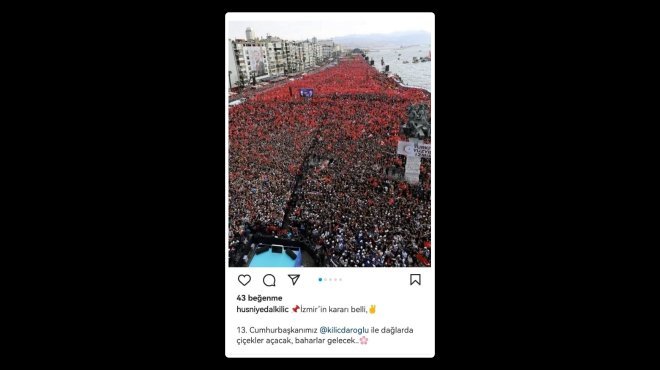 CHP’Lİ MECLİS ÜYESİ, CUMHURBAŞKANI ERDOĞAN’IN MİTİNG FOTOĞRAFINI PAYLAŞTI!..
