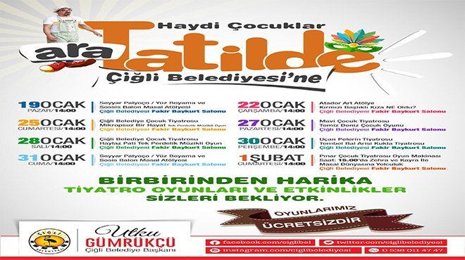 Çiğli Belediyesi’nden Çocuklara Sömestir Hediyesi