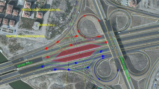 Çiğli'de viyadük yapımı için trafikte düzenleme