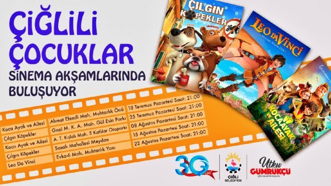 Çiğlili çocuklar sinema akşamlarında buluşuyor