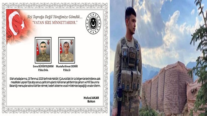 Çukurca'da 2 asker şehit oldu