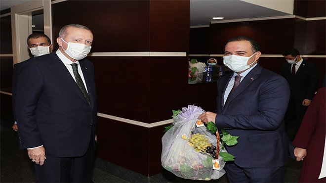 Cumhurbaşkanı Erdoğan’a üzümlü teşekkür