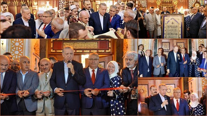 CUMHURBAŞKANI ERDOĞAN ADINI KOYDUĞU  SARUHANBEY CAMİİ'Nİ DUALARLA AÇTI...