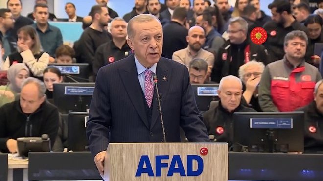 CUMHURBAŞKANI ERDOĞAN: ‘DEVLETİMİZ, DEPREM ANINDAN İTİBAREN TÜM KURUMLARIYLA HAREKETE GEÇMİŞTİR’