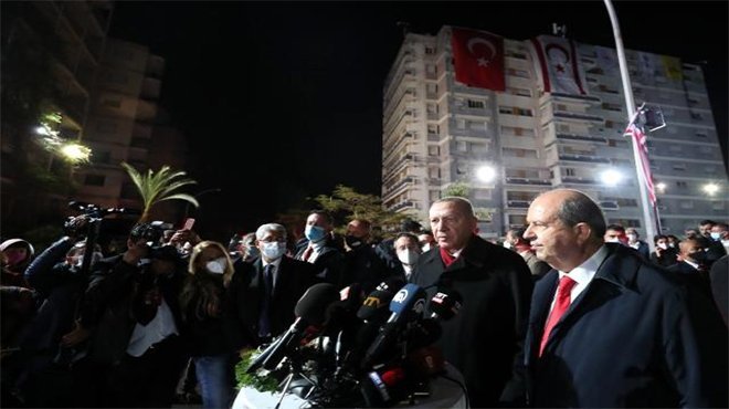 Cumhurbaşkanı Erdoğan, KKTC'de Maraş'ı ziyaret etti