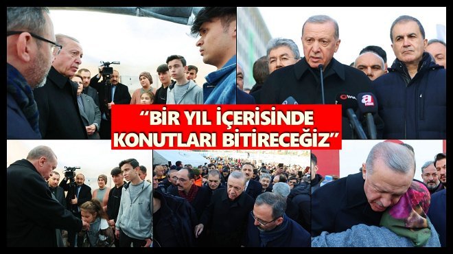 CUMHURBAŞKANI ERDOĞAN, OSMANİYE’DE DEPREM BÖLGESİNDE…