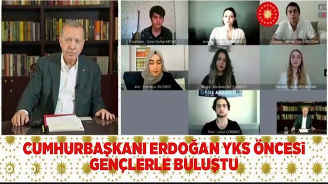 Cumhurbaşkanı Erdoğan YKS öncesi gençlerle buluştu 