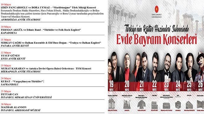 Cumhurbaşkanlığı'ndan 7 Tepeden 7 Kıtaya konserleri