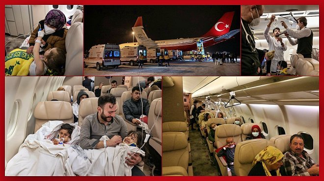 CUMHURBAŞKANLIĞI UÇAKLARI DA DEPREMZEDELER İÇİN SEFERBER OLDU
