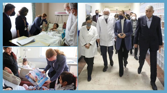 DEÜ REKTÖRÜ HOTAR'DAN DEPREMZEDE YARALILARA MORAL ZİYARETİ