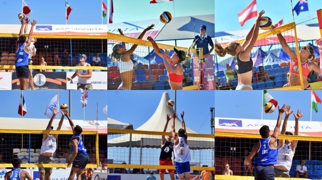 DİKİLİ’DE FIVB 19 YAŞ ALTI PLAJ VOLEYBOLU DÜNYA ŞAMPİYONASI HEYECANI BAŞLADI