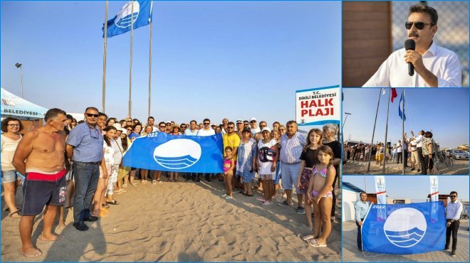 Dikili plajlarına 2 Mavi Bayrak daha eklendi