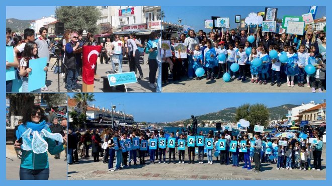 DÜNYA SU GÜNÜNDE ÇOCUKLAR FOÇA'DAN HAYKIRDI: SUYU BOŞA HARCAMA!..