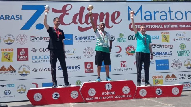 Edirne Maratonu’nda Ahmet Bayram şampiyon 