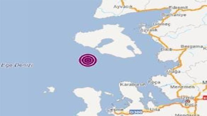 Ege Denizinde 4.3'lük deprem
