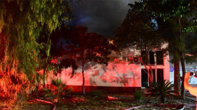 Ege Üniversitesi Hastanesi Anatomi bölümünde yangın