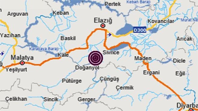 Elazığ'da 4.5 ve 4.2 büyüklüğünde iki deprem