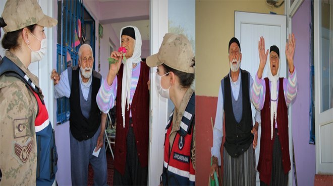 Elazığ'da yaşlı çift, jandarmaya bayram harçlığı teklif etti