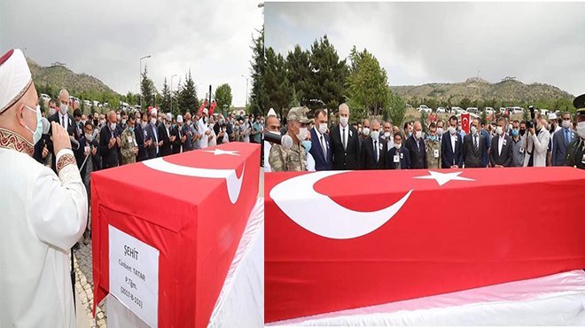 Elazığ İdlib şehidi Teğmen Tatar'ı son yolculuğuna uğurladı