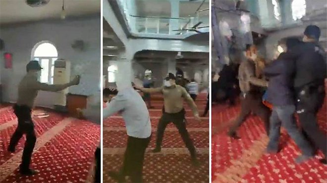GAZİANTEP'TE CAMİDE BİBER GAZLI MÜDAHALE