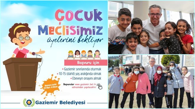 Gaziemir Belediyesi Çocuk Meclisi’ne başvurular başlıyor