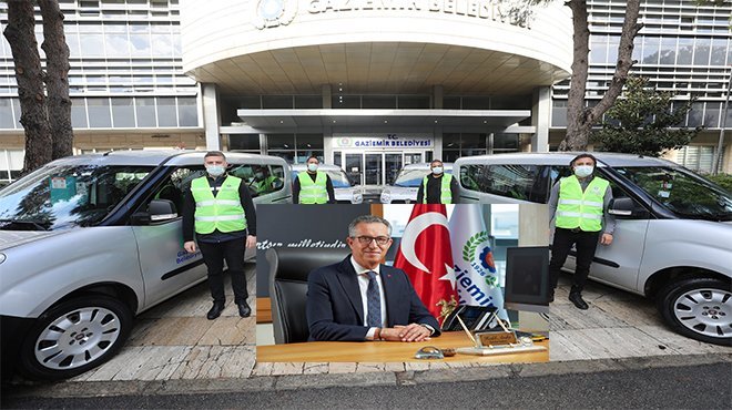 Gaziemir Belediyesi’nden filyasyon ekiplerine ulaşım desteği