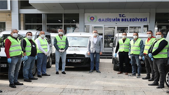 Gaziemir Belediyesi’nin araçları ve şoförleri Vefa Destek Grubu’ndan geri gönderildi