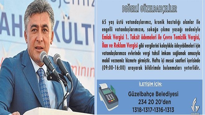 Güzelbahçe Belediyesi’nden Mobil Vezne Hizmeti