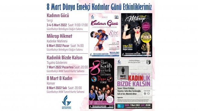 Güzelbahçe’de dolu dolu 8 Mart etkinlikleri