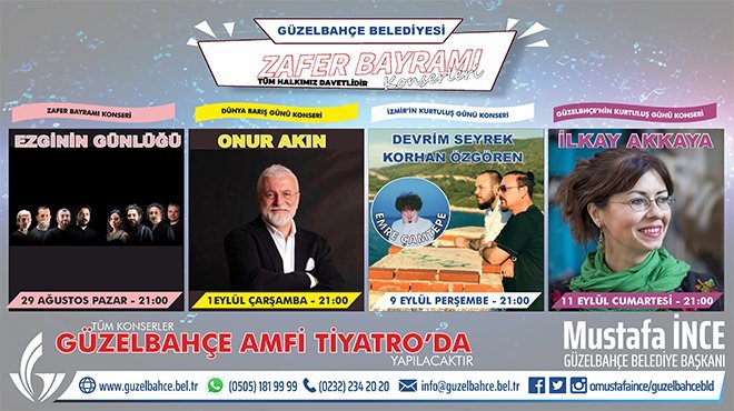 Güzelbahçe’de Zafer Bayramı Konserleri Başlıyor