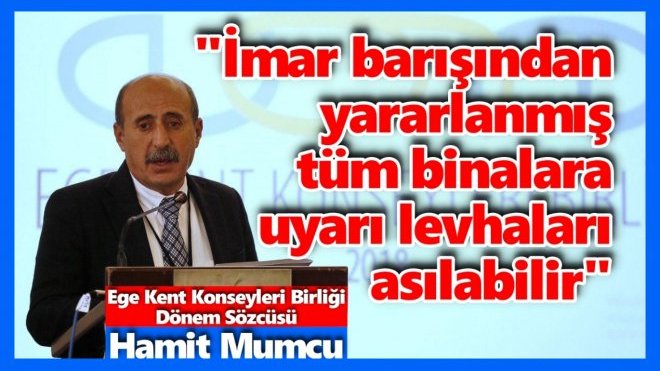 HAMİT MUMCU: ‘İMAR BARIŞI ENKAZDIR, ÖLÜMDÜR’