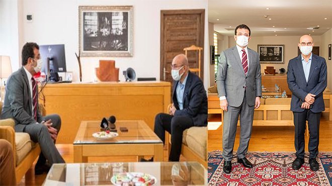 İmamoğlu'ndan Soyer'e geçmiş olsun ziyareti