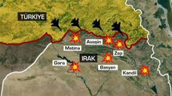 Irak'ın kuzeyinde PKK'ya havadan ve karadan operasyon
