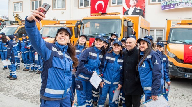İş makinesi operatörü ve ağır vasıta şoförü 30 kadın iş başı yaptı