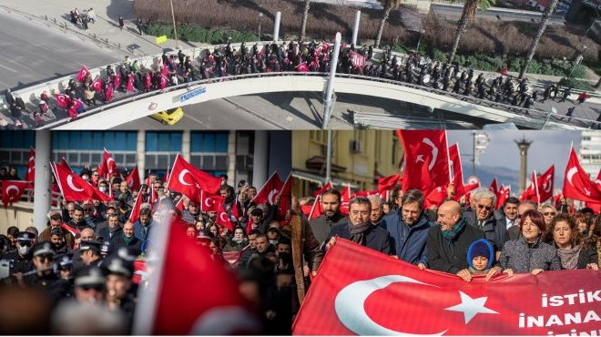 İstiklal Marşı'nın kabulünün 101. yılı İzmir'de coşkuyla kutlandı