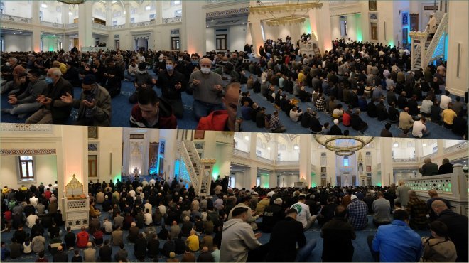 Bilal Saygılı Camii'nde bayram namazı coşkusu
