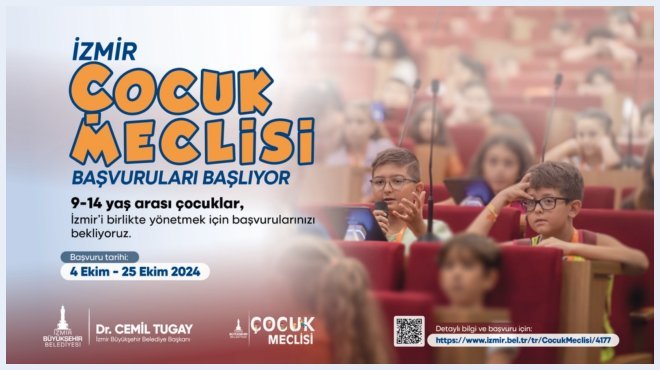 İZMİR ÇOCUK MECLİSİ BAŞVURULARI BAŞLIYOR
