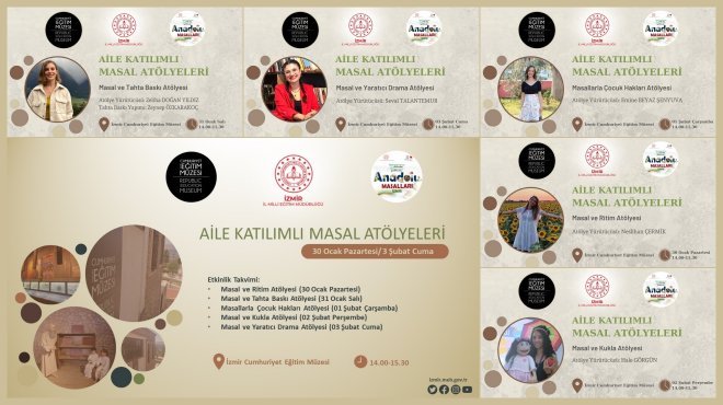 İZMİR’DE ARA TATİLDE “AİLE KATILIMLI MASAL ATÖLYELERİ” DÜZENLENİYOR