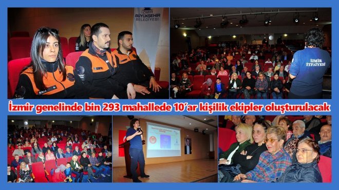 İZMİR’DE MAHALLE AFET GÖNÜLLÜLERİ EĞİTİMLERİ BAŞLADI