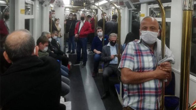 İzmir'de metroda doluluk tepkisi