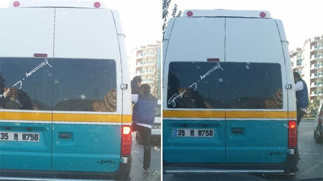 İzmir'de tepki çeken görüntü